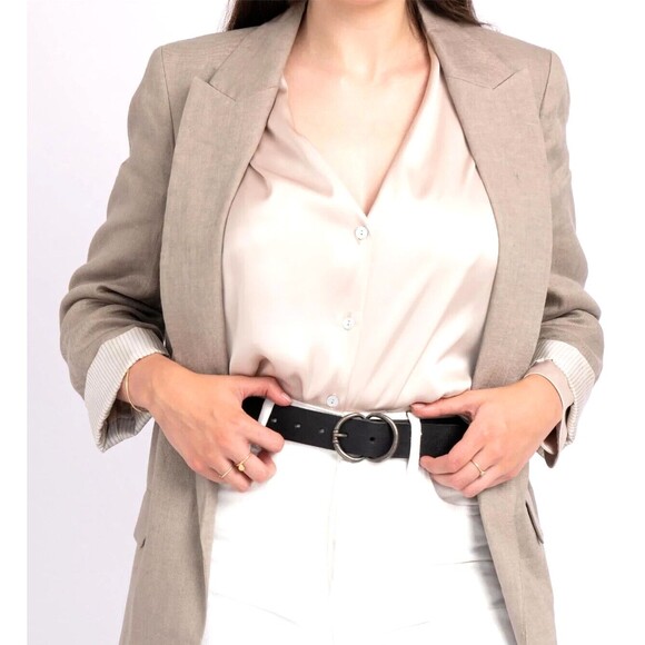 NWT Amsterdam Heritage Vicky BLACK Leather Belt - Sz 85-S-33.46 INCHES - Picture 1 of 10
